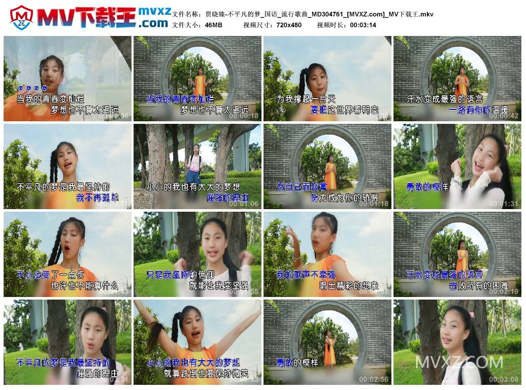 贾晓臻-不平凡的梦_国语_流行歌曲_MD304761